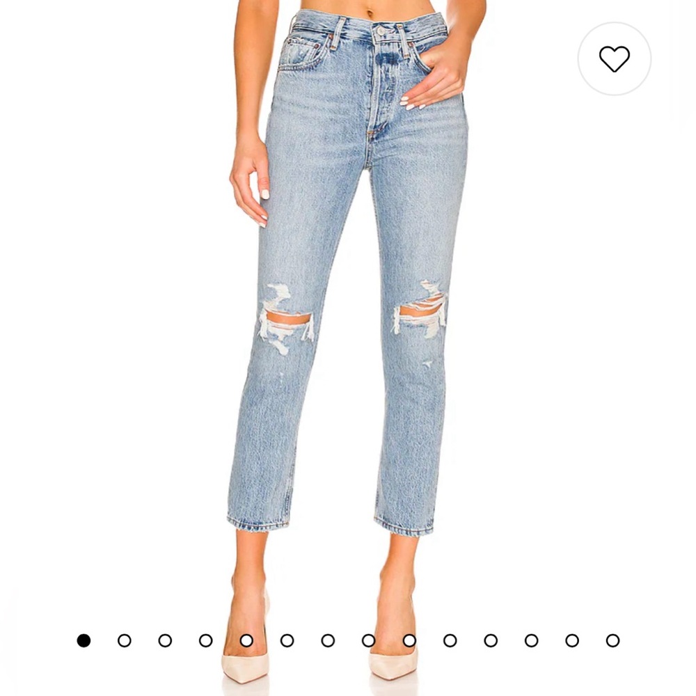 Agolde high-rise straight crop Jeans